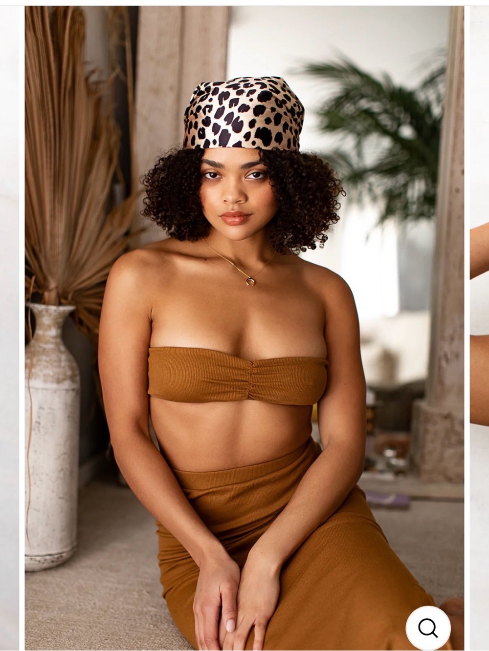 Leopard Print Silk Headscarf - Neutral Leopard Pattern